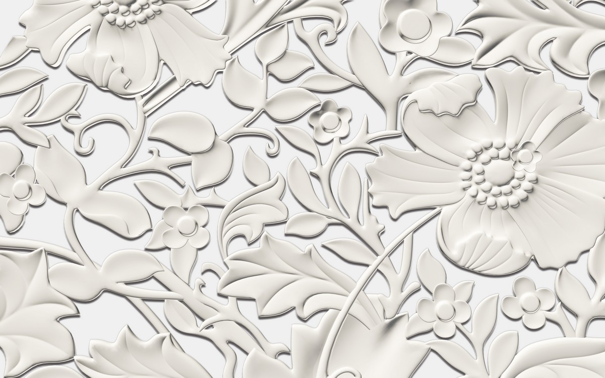 Фреска Цветочный барельеф